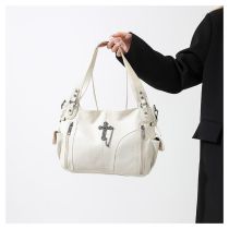 Fashion Off White Pu Large Capacity Crossbody Bag