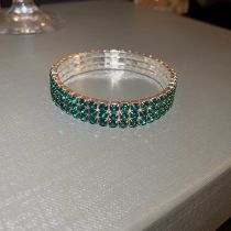 Fashion 69# Bracelet-green Copper Inlaid Zirconium Geometric Bracelet
