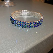 Fashion 71# Bracelet-colorful Blue Copper Inlaid Zirconium Geometric Bracelet