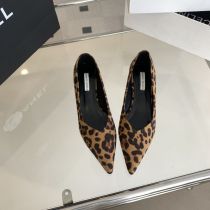 Fashion Leopard Print Suede Pointed Toe Stilettos