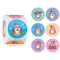 Fashion 4# Geometric Christmas Print Sealing Stickers (500 Stickers)