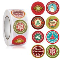 Fashion 1# Geometric Christmas Print Sealing Stickers (500 Stickers)