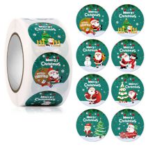 Fashion 12# Geometric Christmas Print Sealing Stickers (500 Stickers)