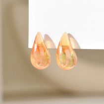 Fashion Yellow Water Droplets Acrylic Water Drop Earrings