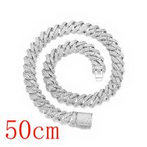 Fashion Silver Necklace 20inch (50cm) Alloy Diamond Geometric Chain Necklace For Men