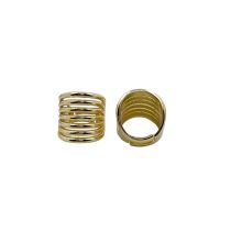 Fashion Gold (sold Individually) Copper Geometric Line Hollow Ring (single)