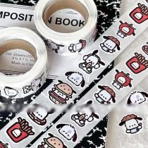 Fashion Gourmet Handkerchief [1 Roll/500 Stickers] Paper Printed Pocket Material Dot Stickers