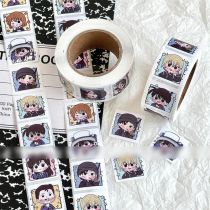 Fashion Conan Roll Stickers [1 Roll/500 Stickers] Paper Printed Pocket Material Dot Stickers