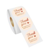 Fashion 1.5 Inch Hot Red Gold 500 Piece Roll 1.5 Inch Hot Stamping Love Letter Label Seal 500 Pieces Roll