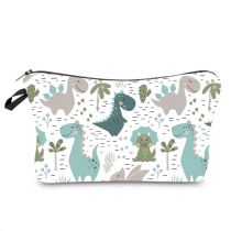 Fashion Color Polyester Printed Dinosaur Pattern Storage Clutch Bag