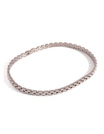 Fashion 6mm Strap Chain Choker Necklace - Silver Gold Plated Stainless Steel Strap Chain Necklace