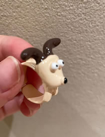 Fashion Ring-brown Dog Cartoon Oil Drip Puppy Open Ring
