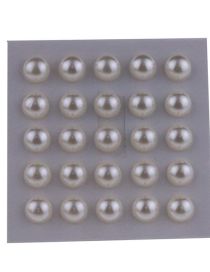 Fashion 25 10mm Pearls Geometric Pearl Adhesive Free Nail Art Sticker