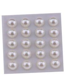Fashion 20 12mm Pearls Geometric Pearl Adhesive Free Nail Art Sticker