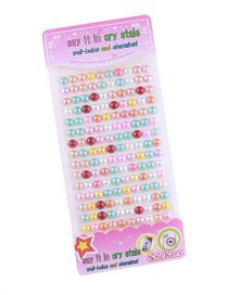 Fashion 8mm Color Pearl With Glue (the Whole Piece Is Not A Single Piece) 150 Pieces Geometric Pearl Adhesive Free Nail Art Sticker