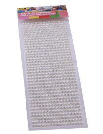 Fashion 5mm Pearl White Glue (whole Piece Not Single Piece) 646 Pieces Geometric Pearl Adhesive Free Nail Art Sticker