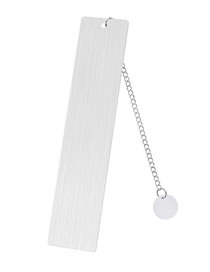 Fashion Round Pendant Large Bookmark Double-sided Brushed Silver Stainless Steel Blank Tag Round Pendant Bookmark