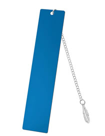 Fashion Leaf Large Bookmark Single-sided Bright Blue Stainless Steel Blank Tag Leaf Pendant Bookmark