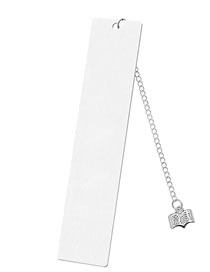 Fashion Book Large Bookmark Single Side Bright Silver Stainless Steel Blank Tag Book Pendant Bookmark