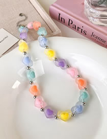 Fashion B Necklace Style Colorful Heart Beaded Necklace
