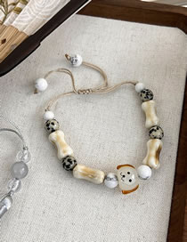 Fashion Color Ceramic Bamboo Beaded Puppy Bracelet