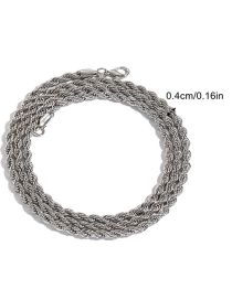 Fashion 5 4mmx60cm Metal Twist Chain Necklace