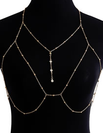 Fashion 3# Metal Diamond Geometric Chain Body Chain