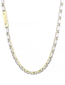 Fashion 19# Stainless Steel Diamond Geometric Necklace
