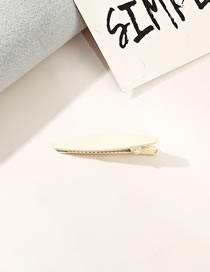 Fashion 6cm Oval Milk White Metal Oval Hair Clip