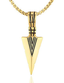 Fashion Gold Alloy Arrow Necklace