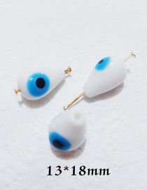 Fashion Water Drop White 10pcs Water Drop Glass Eye Accessories