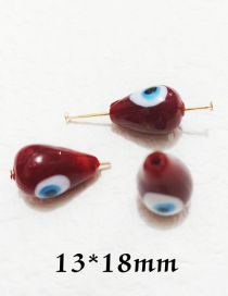 Fashion Water Drop Crimson 10 Pcs Water Drop Glass Eye Accessories
