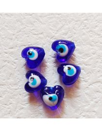 Fashion Blue Peach Heart 15mm 10 Pieces Love Glass Eye Accessories