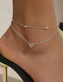 Fashion 3# Alloy Geometric Heart Anklet