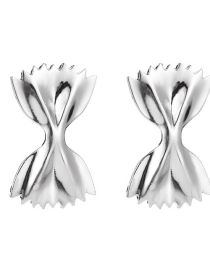Fashion Silver Alloy Folded Candy Paper Bow Knot Earrings