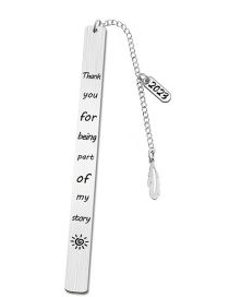 Fashion 30# Metal Lettering Strip Bookmark