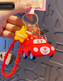 Fashion Red Bear Pvc Cartoon Car Key Chain