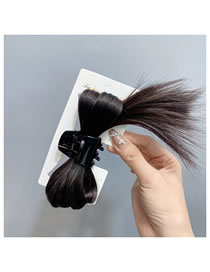 Fashion Black Brown Acrylic Wig Bow Clip