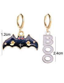 Fashion 6# Alloy Drip Bat Alphabet Earrings Earrings