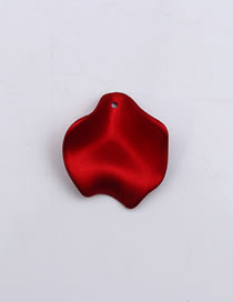 Fashion 10 Small Red Petals Acrylic Geometric Petal Stud Earrings