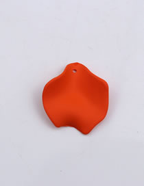 Fashion 10 Small Orange Petals Acrylic Geometric Petal Stud Earrings