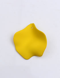 Fashion 10 Large Yellow Petals Acrylic Geometric Petal Stud Earrings