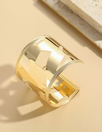 Fashion Gold Metal Geometric Rhombus Cutout Bracelet