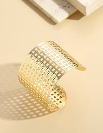 Fashion Gold Metal Cutout Cuff Open Bracelet