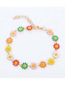 Fashion Color Bracelet (necklace) Alloy Oil Drip Flower Bracelet