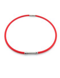 Fashion Red [length 55cm] Silicone Geometric Circle Necklace