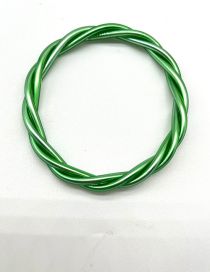 Fashion Light Green Silicone Twist Rope Bracelet(child)