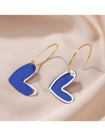 Fashion Gold Alloy Paint Heart Earrings
