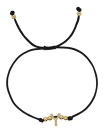 Fashion Y Gold Bead Beaded 26 Alphabet Bracelet