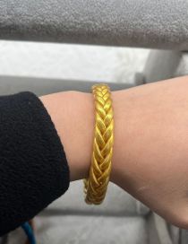 Fashion Light Gold Braided Silicone Tube Bracelet